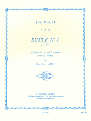 Book cover for Suite No.1 Bwv996 Pour Le Luth (harp Solo)