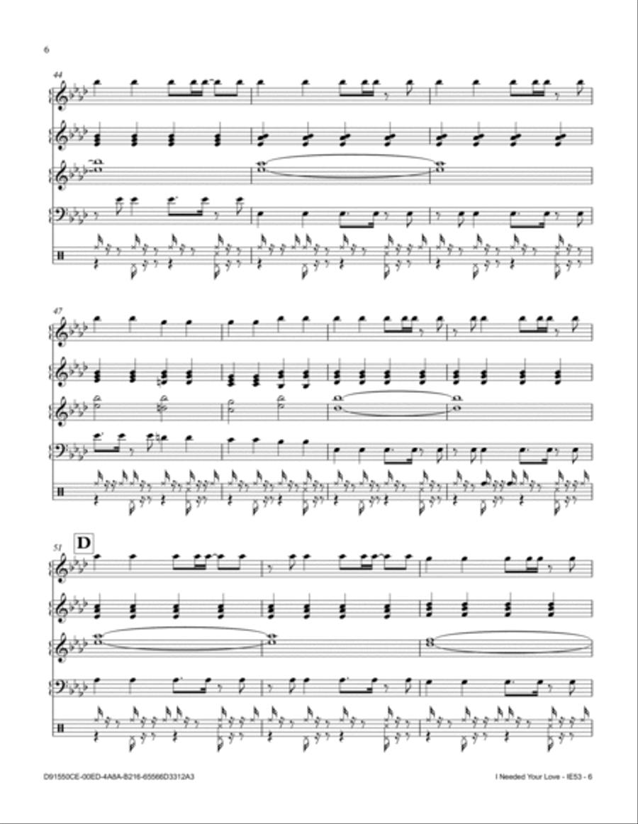I Needed Your Love I Needed Your Love Small Ensemble scores gallery preview page 6