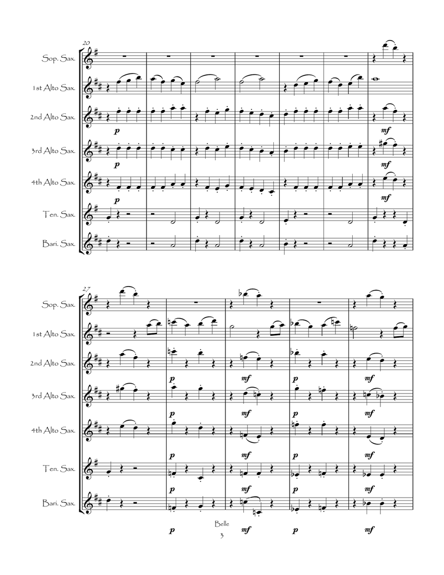 Belle Woodwind Ensemble scores gallery preview page 5