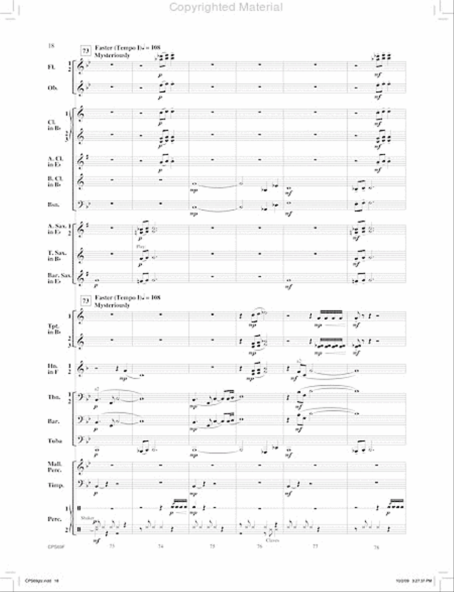 Orion's Sword Orion's Sword Concert Band scores gallery preview page 19