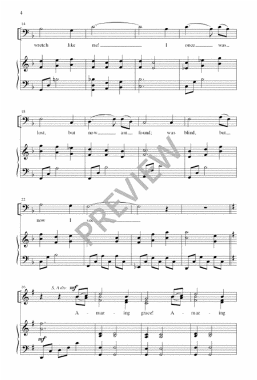 Amazing Grace Amazing Grace Divisi scores gallery preview page 4