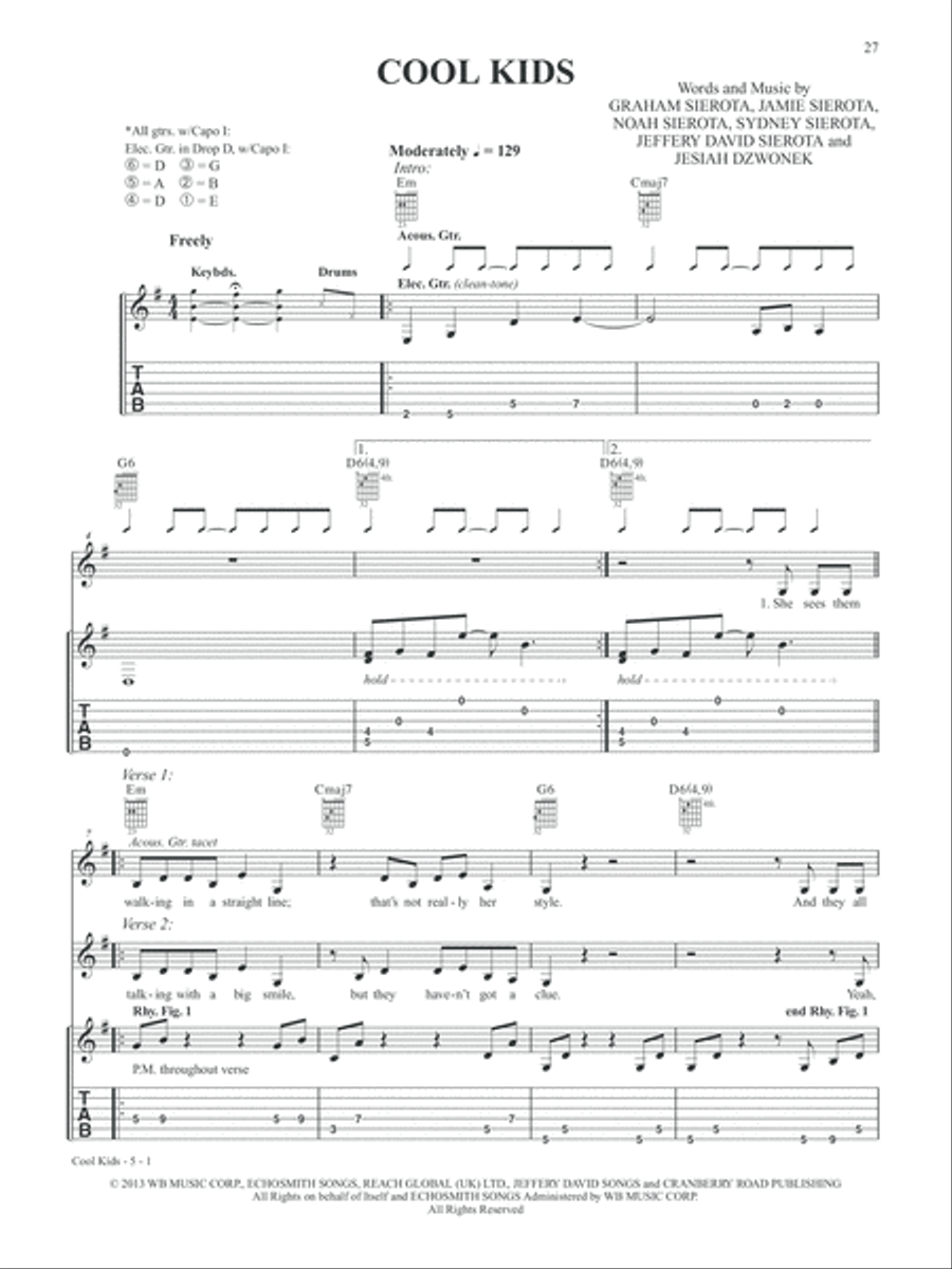 2015 Rock & Pop Chart Hits for Guitar Electric Guitar scores gallery preview page 5