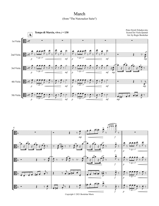 March (from "The Nutcracker Suite") (F) (Viola Quintet)