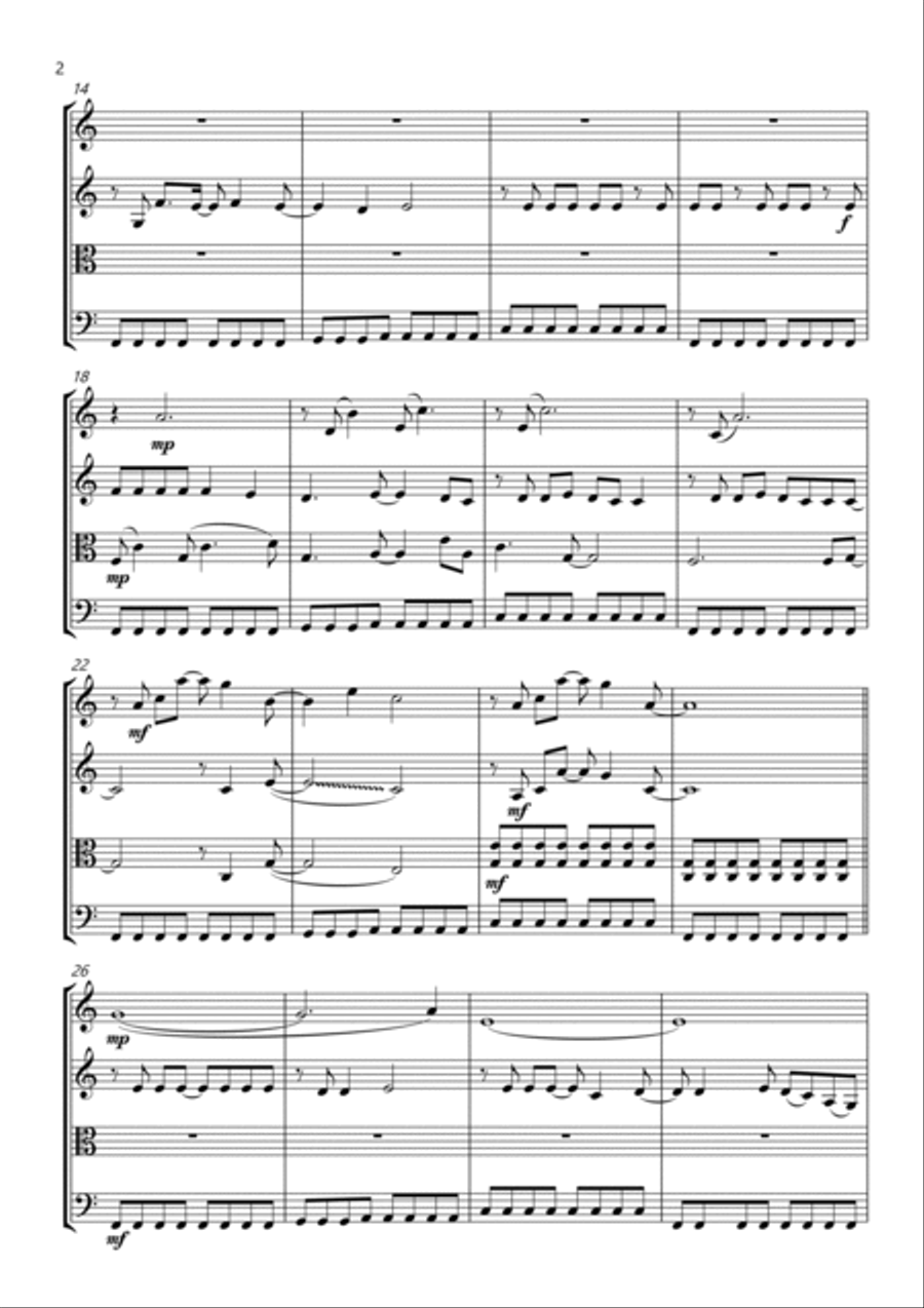 When You Were Young String Quartet scores gallery preview page 2