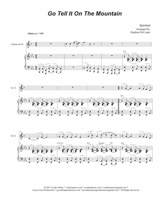 Go Tell It On The Mountain (Bb-Clarinet solo and Piano)