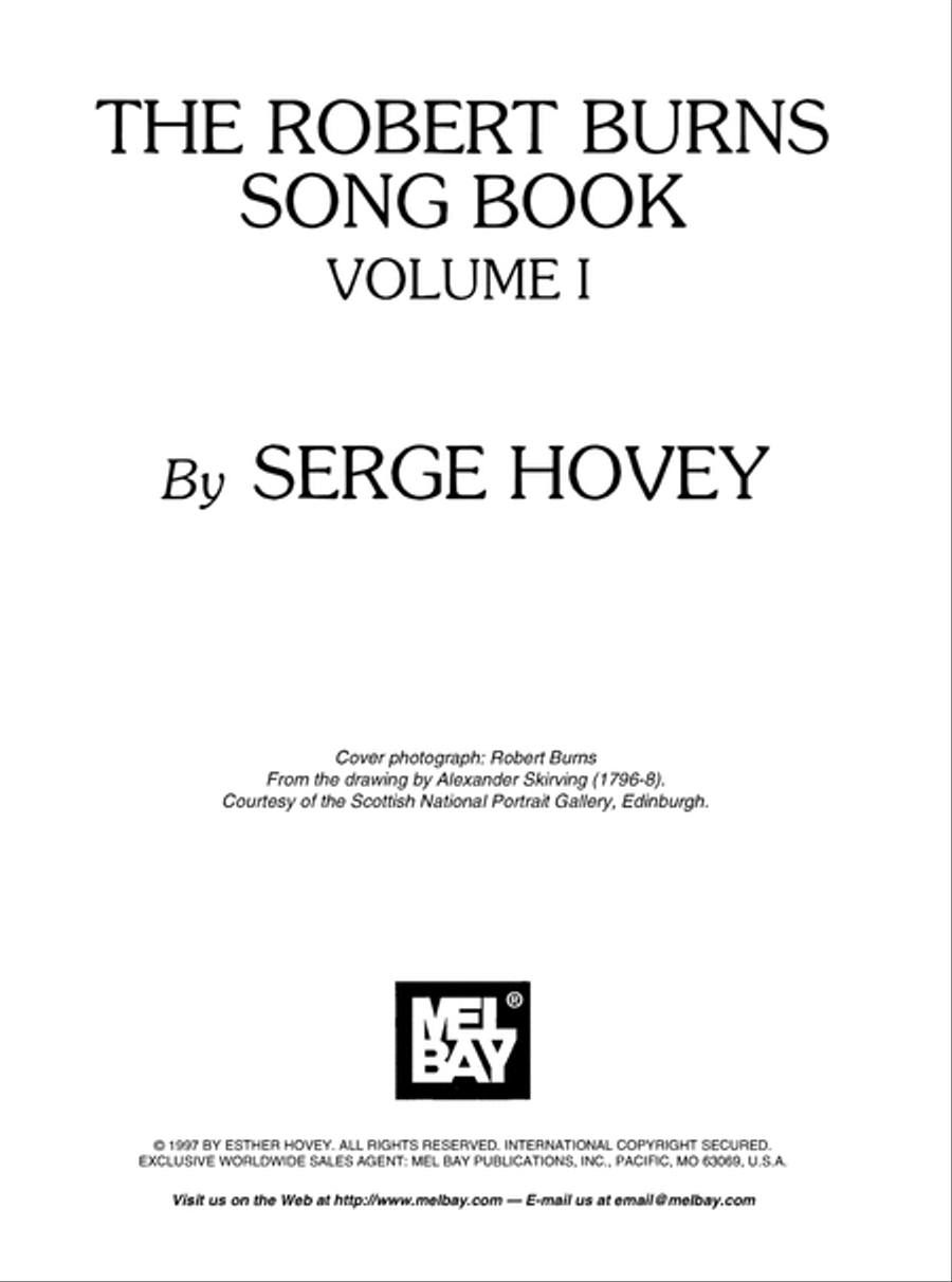 The Robert Burns Song Book, Volume I