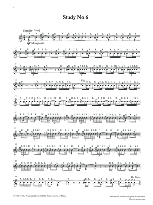 Study No.6 from Graded Music for Snare Drum, Book III