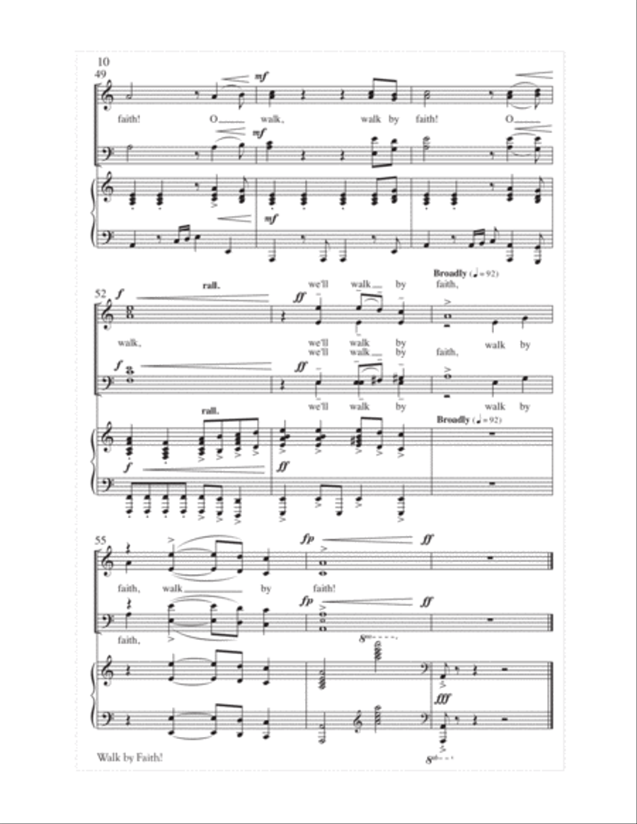 Walk by Faith! 4-Part scores gallery preview page 11