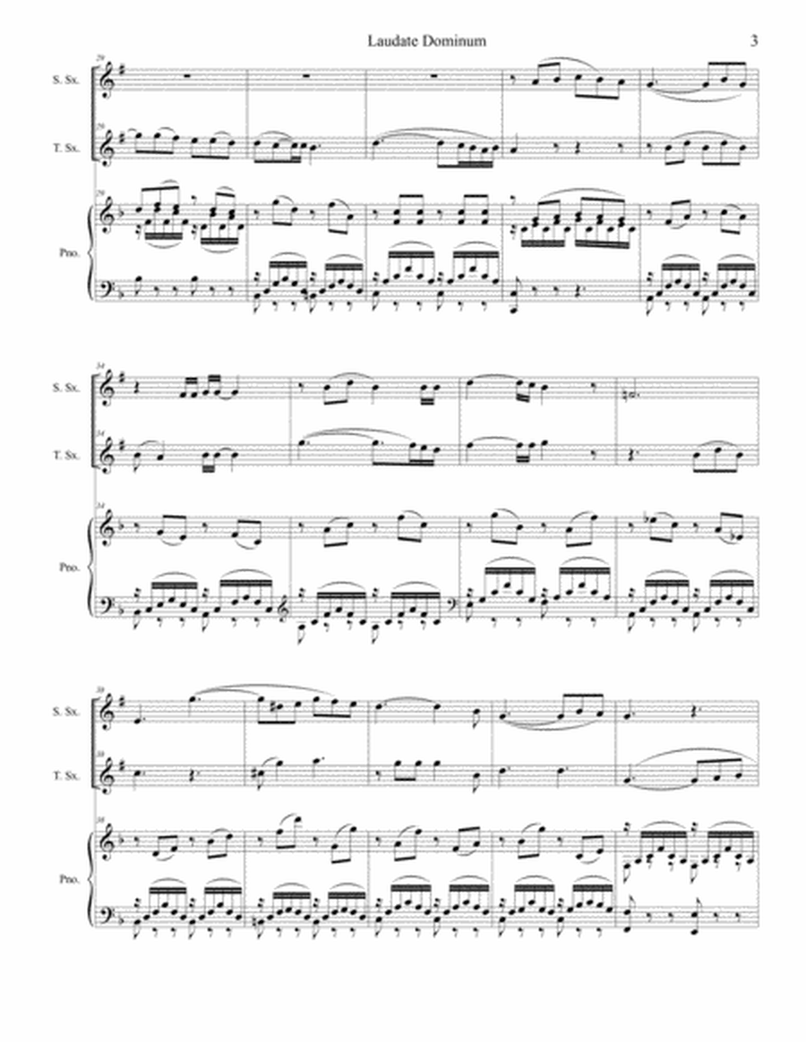 Laudate Dominum (Duet for Soprano & Tenor Saxophone - Piano Accompaniment) image number null