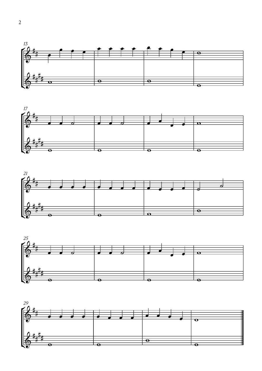 Jingle Bells (for Flute and Clarinet) Woodwind Duet scores gallery preview page 2