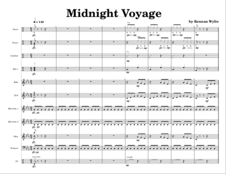 Midnight Voyage Percussion Ensemble scores gallery preview page 2