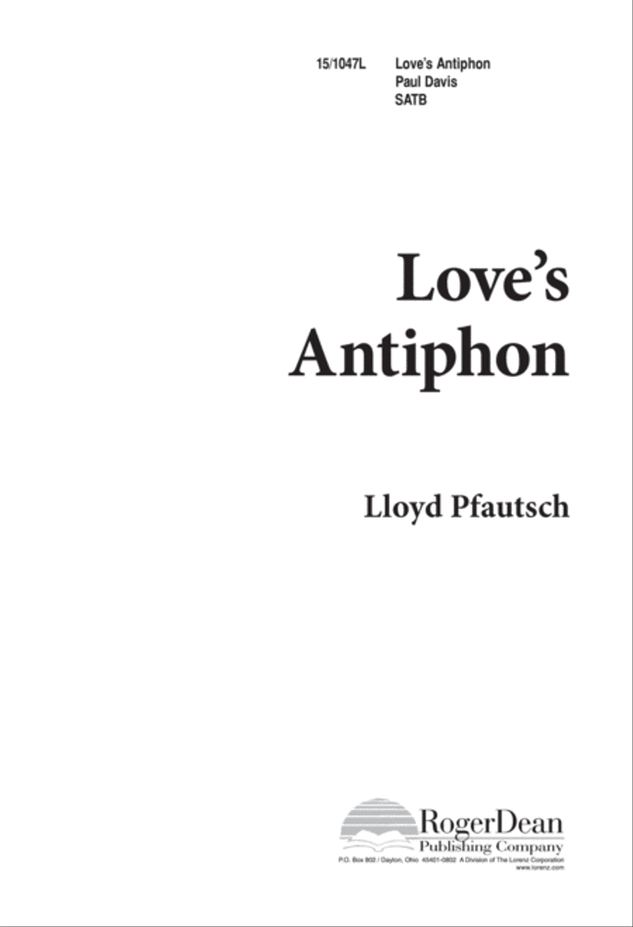 Love's Antiphon Love's Antiphon Divisi scores gallery preview page 1