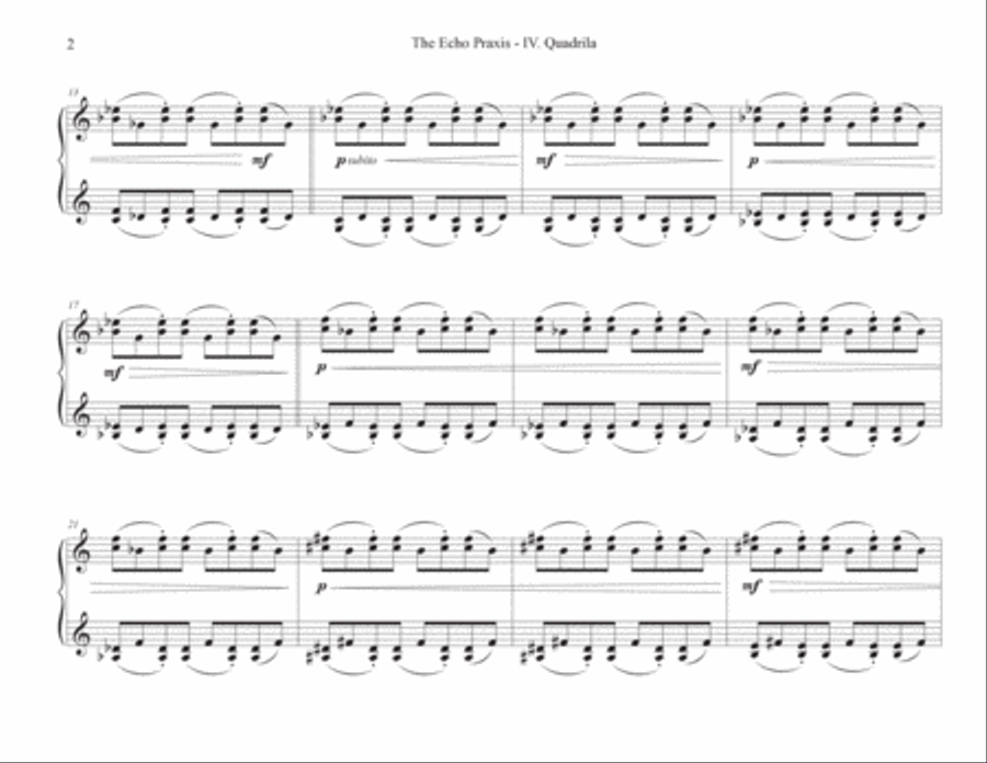 The Echo Praxis - IV. Quadrila Chamber Music scores gallery preview page 3