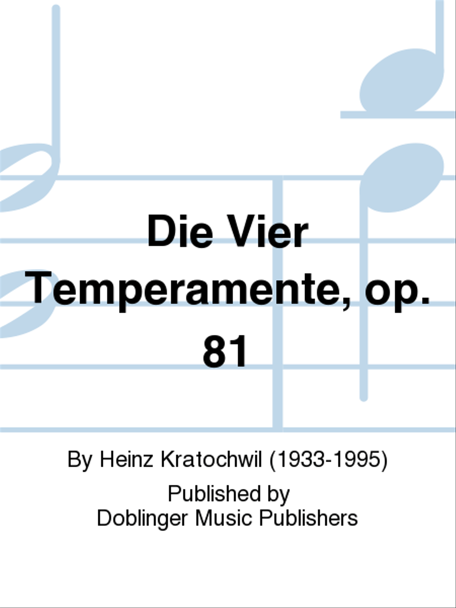 Vier Temperamente, Die, op. 81 4-Part scores gallery preview page 1