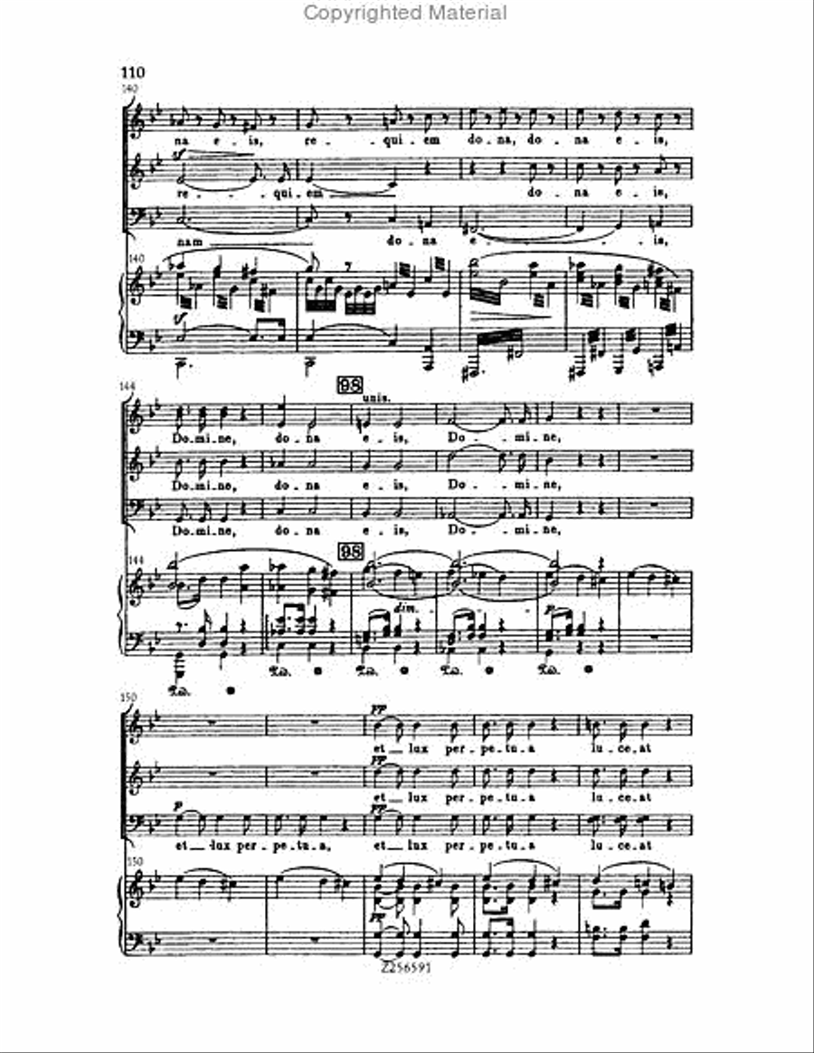 Grande Messe du Morts, H 75 Choir scores gallery preview page 110