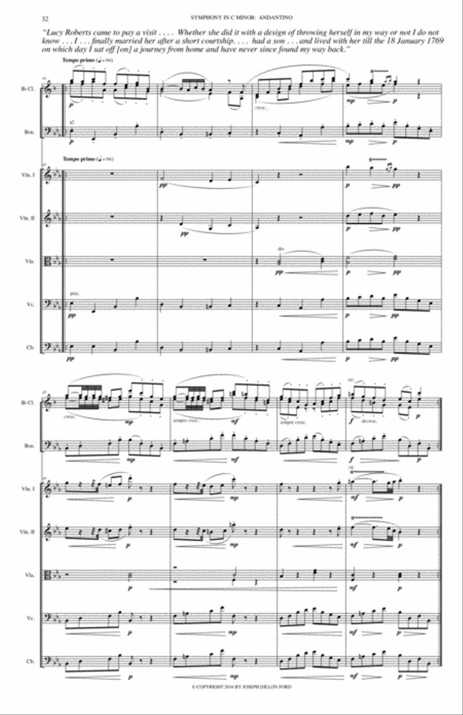 Symphony in C MINOR - The Fitch Symphony - 2nd movement (Andantino) Full Orchestra scores gallery preview page 6