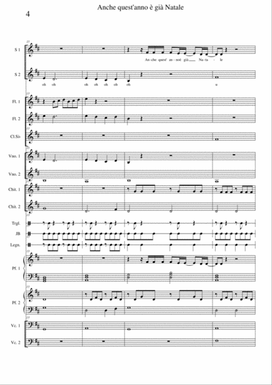 Anche quest'anno è già Natale Choir scores gallery preview page 4