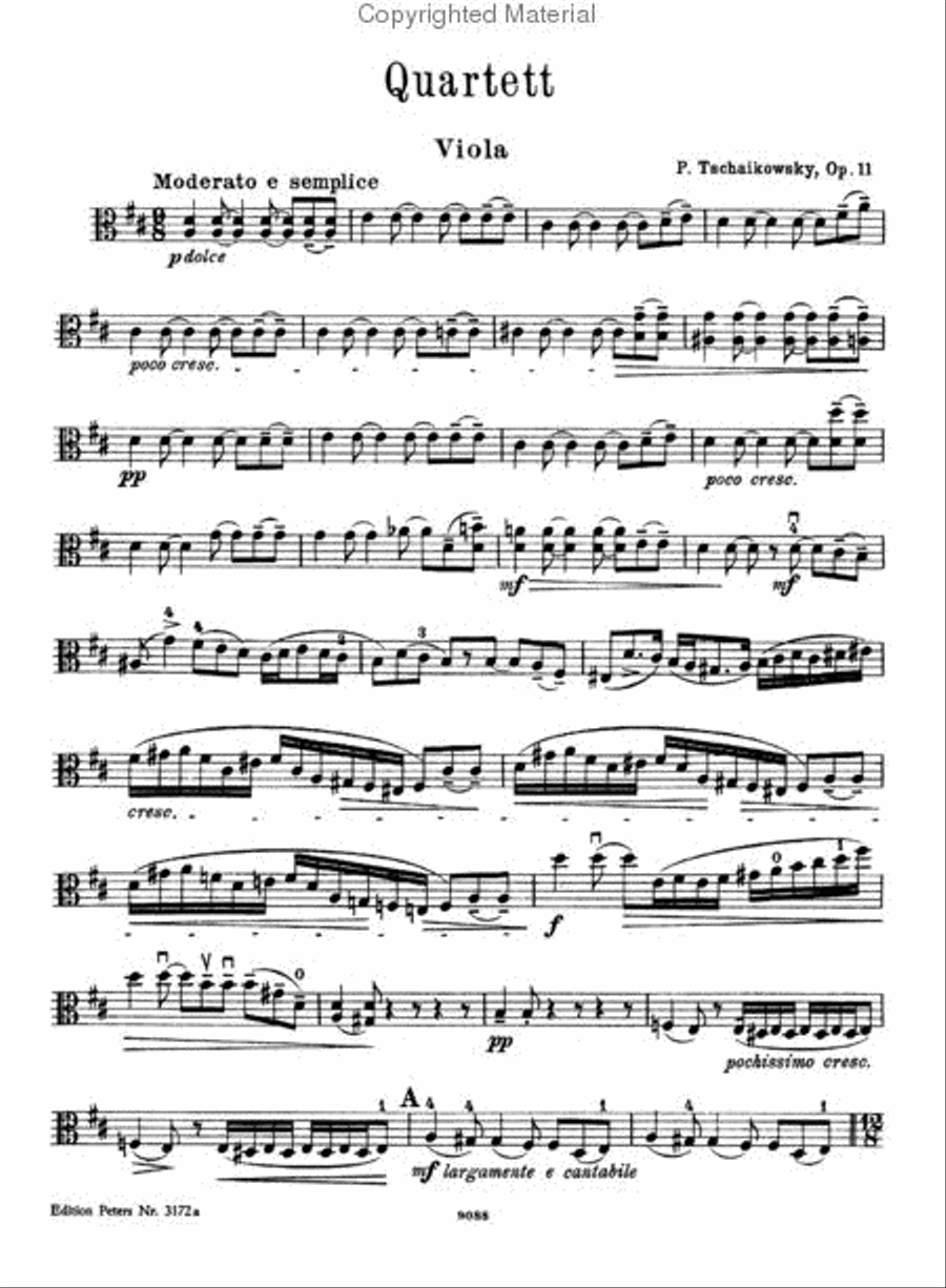 Streich Quartett (String Quartet), Op. 11 in D Major String Quartet scores gallery preview page 3