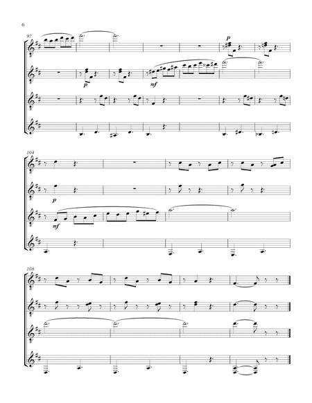Berceuse (Guitar Quartet) - Score and Parts image number null