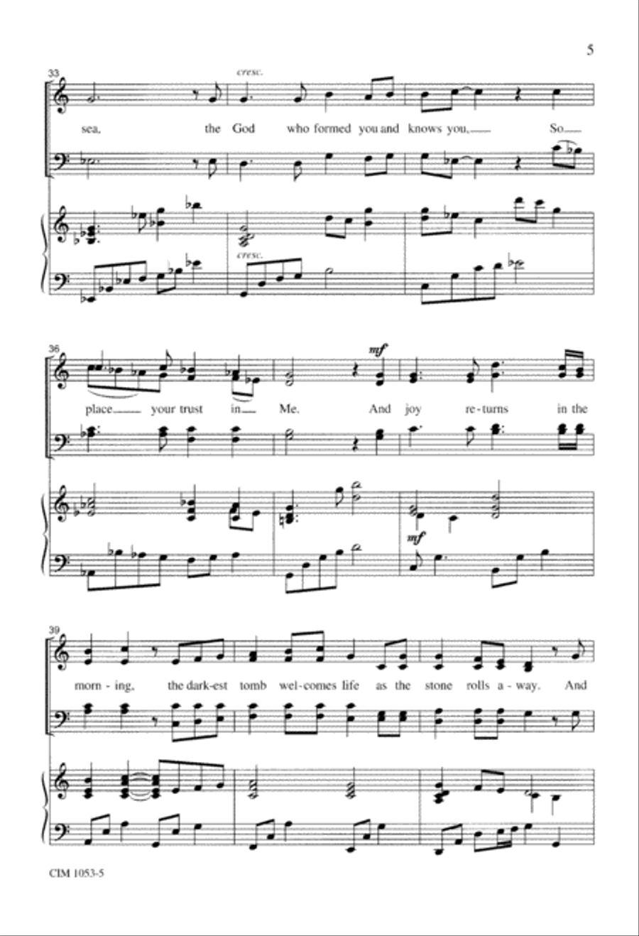 Joy Returns in the Morning 4-Part scores gallery preview page 6