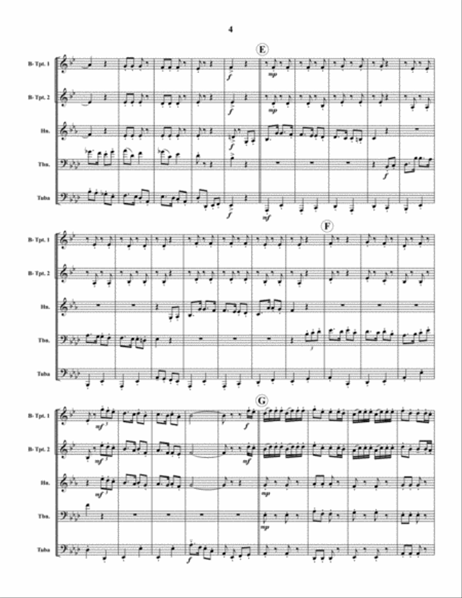 Patterson Polka Patterson Polka Brass Quintet scores gallery preview page 5