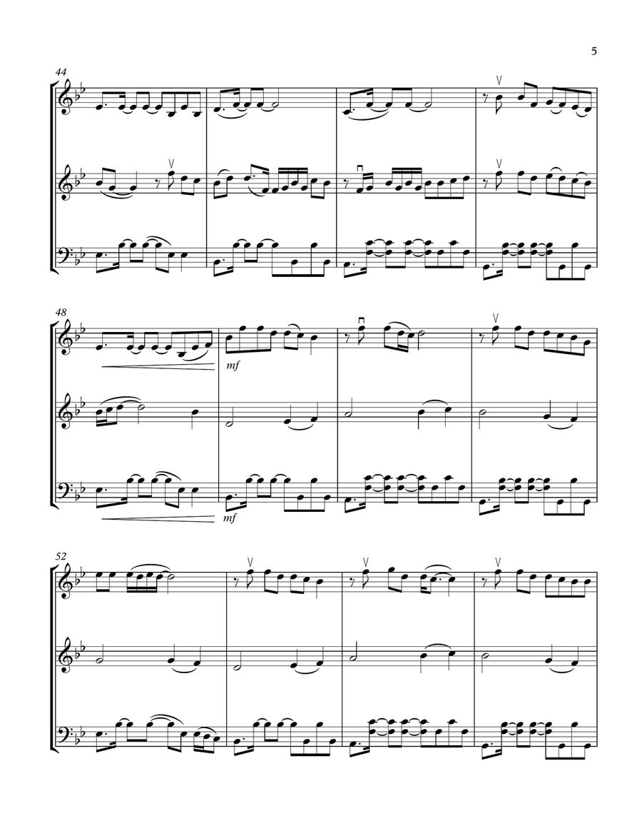 Say You Won't Let Go String Trio scores gallery preview page 5