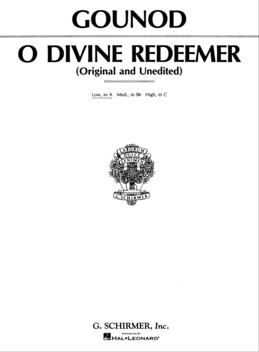 O Divine Redeemer Voice scores gallery preview page 1