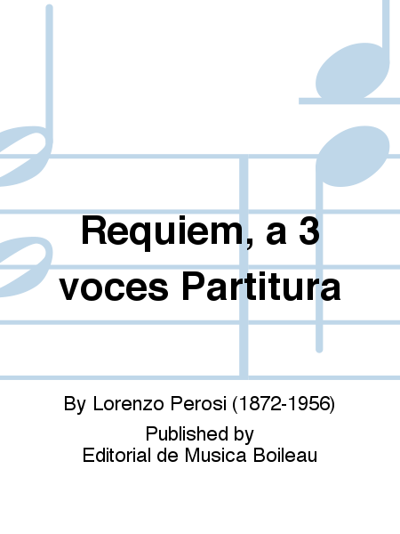 Requiem, a 3 voces Partitura