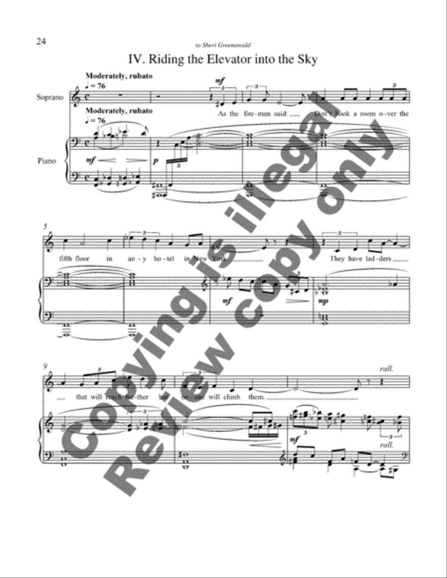 Sexton Songs Piano, Vocal scores gallery preview page 11