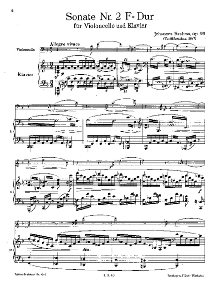 Sonata No. 2 in F major Op. 99 Piano Accompaniment scores gallery preview page 2
