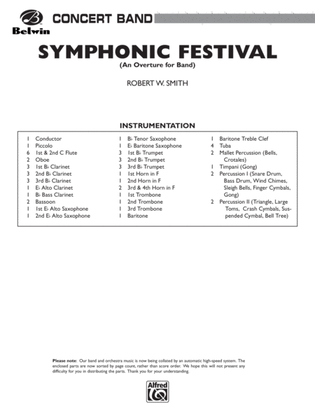 Book cover for Symphonic Festival (An Overture for Band): Score