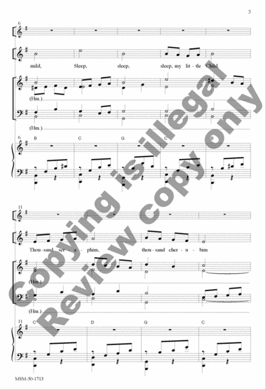 The Sleep of the Infant Jesus 4-Part scores gallery preview page 13