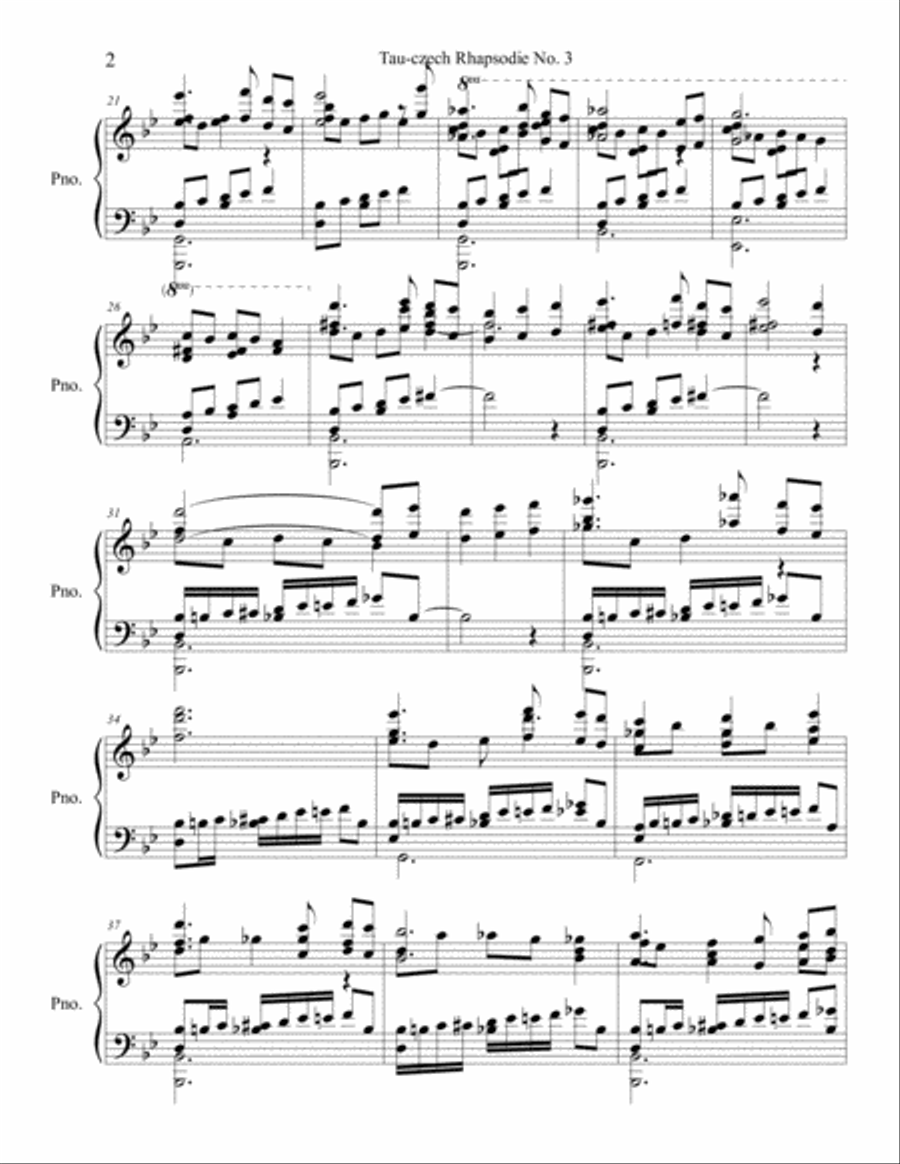 Tau-czech Rhapsodie No. 3 Piano Method scores gallery preview page 2