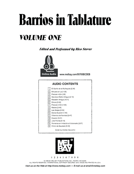 Barrios in Tablature, Volume 1 image number null