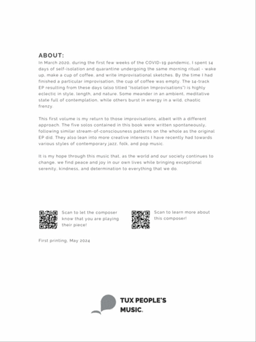 Isolation Improvisations, Volume 1 Piano Solo scores gallery preview page 4