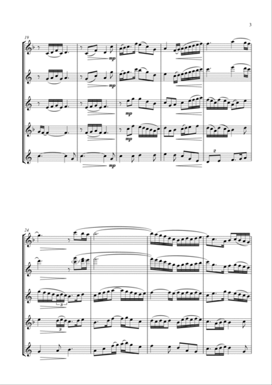 Shenandoah - for Saxophone Quartet Saxophone Quartet scores gallery preview page 6