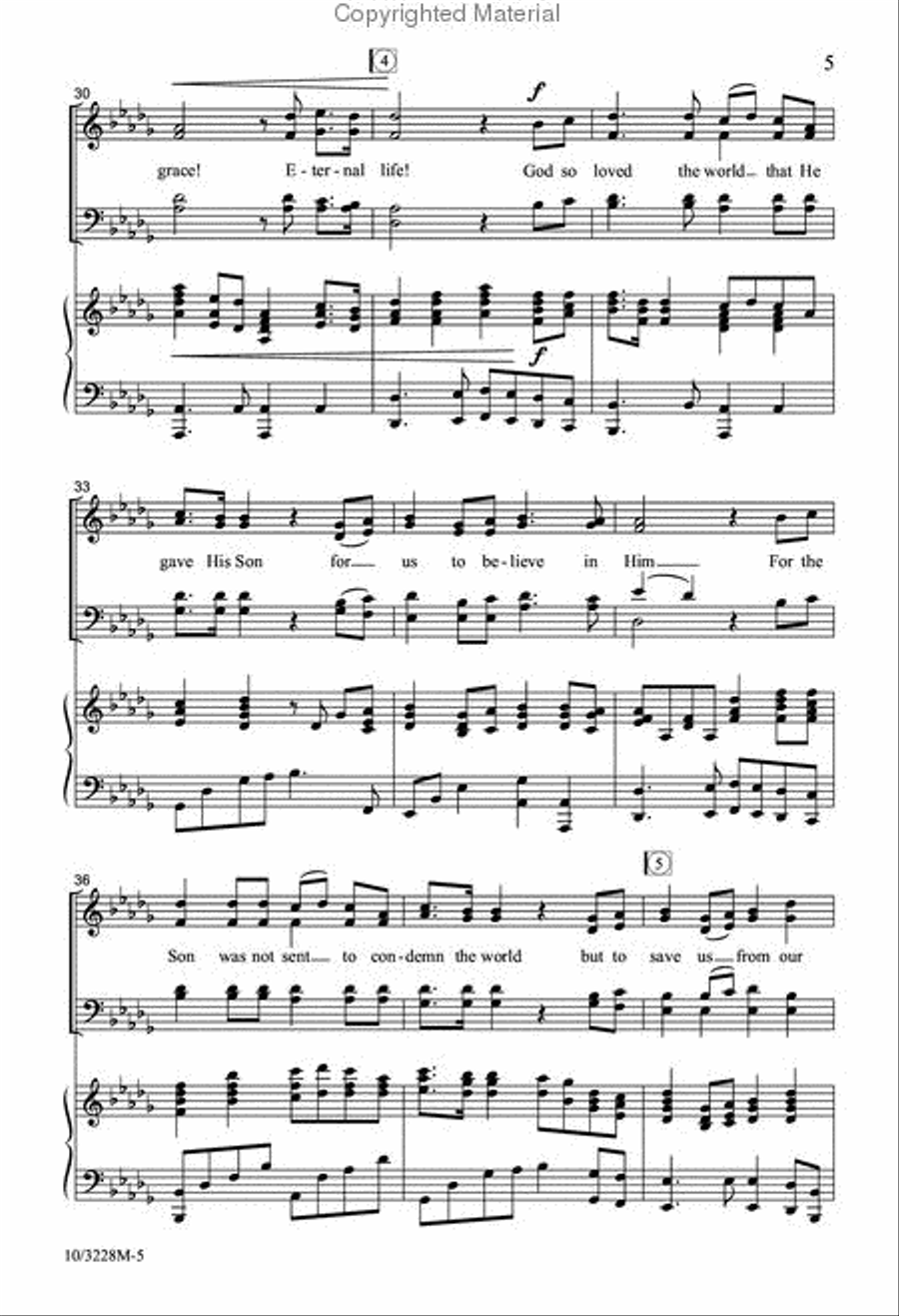 Amazing Grace! Eternal Life! 4-Part scores gallery preview page 5