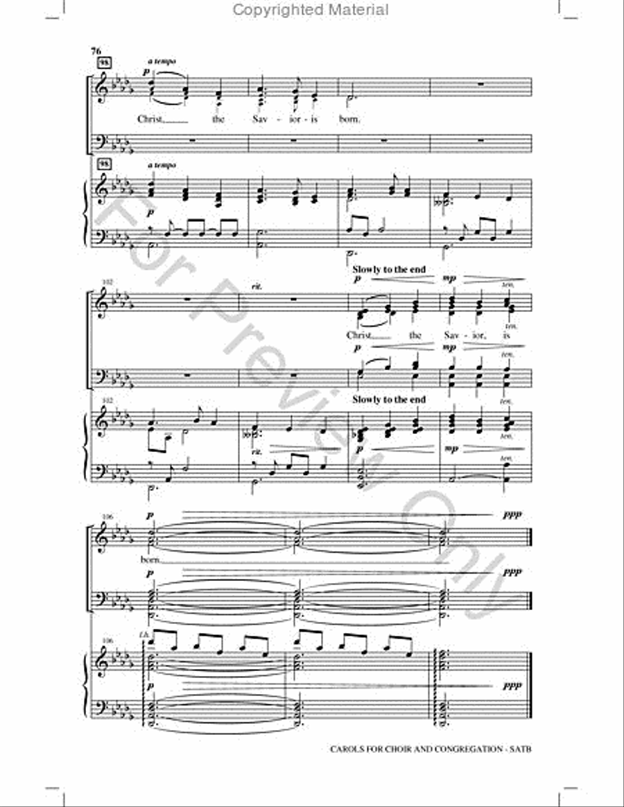 Carols for Choir and Congregation Choir scores gallery preview page 75