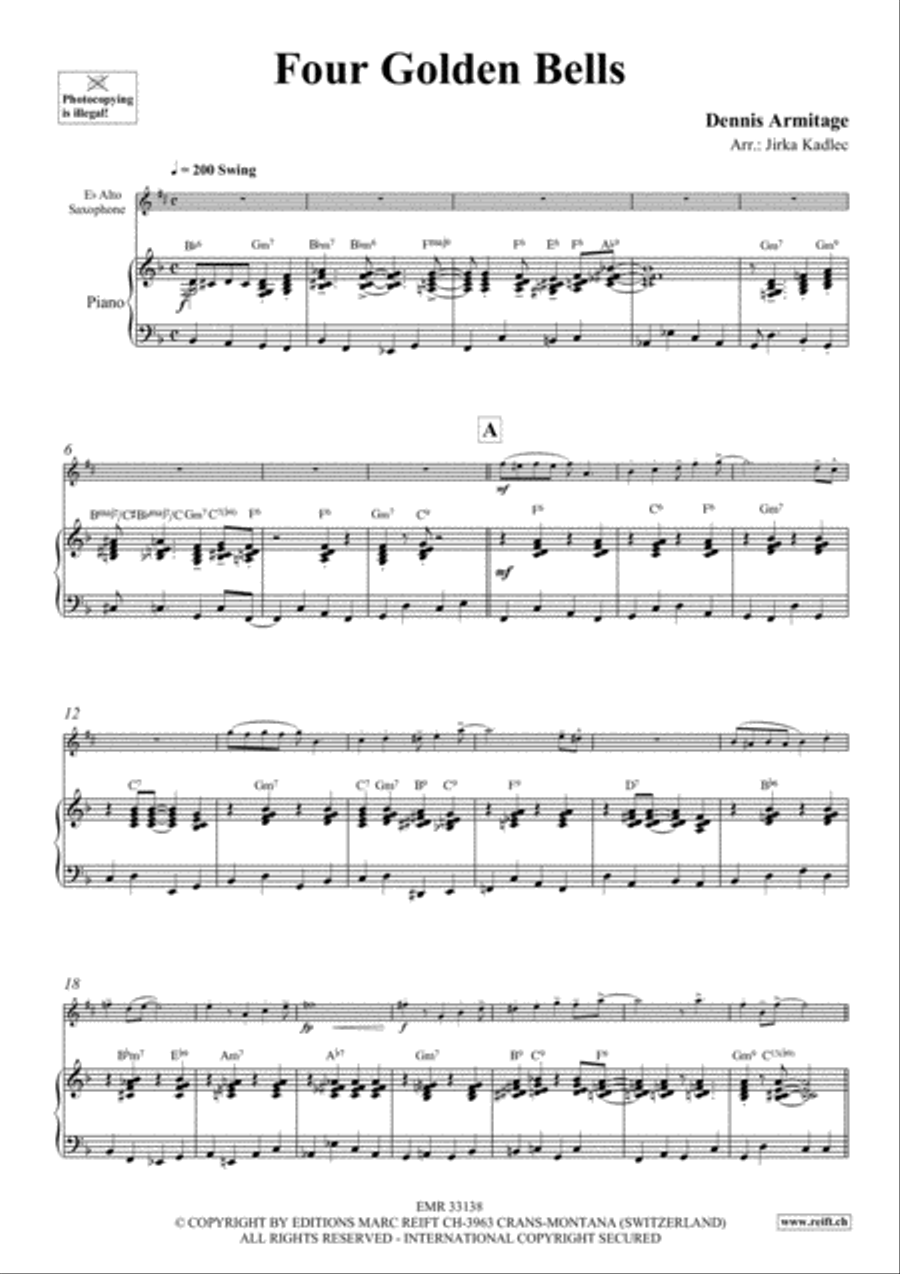 Four Golden Bells Alto Saxophone scores gallery preview page 4