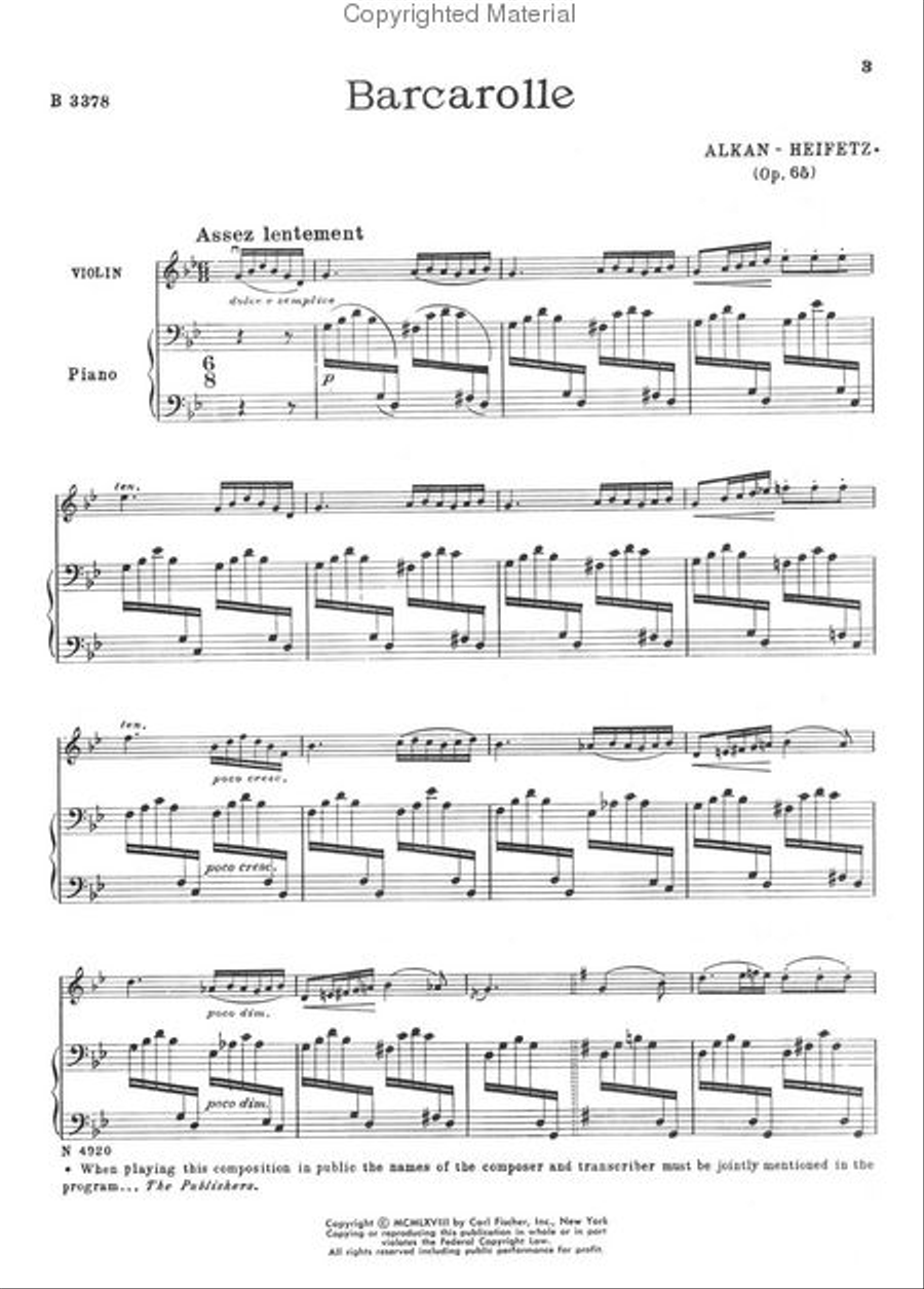 Barcarolle Barcarolle Violin Solo scores gallery preview page 2