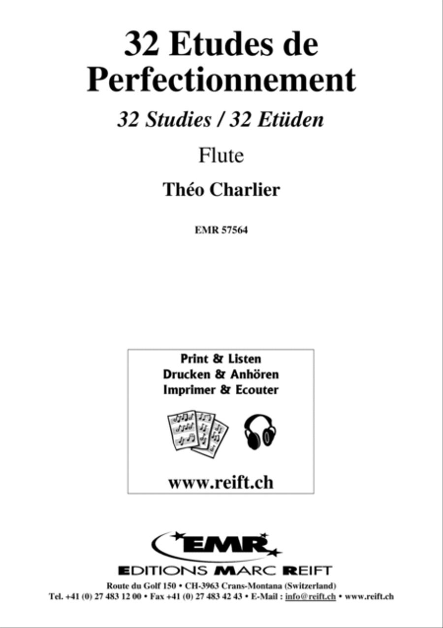 32 Etudes de Perfectionnement Flute Solo scores gallery preview page 2