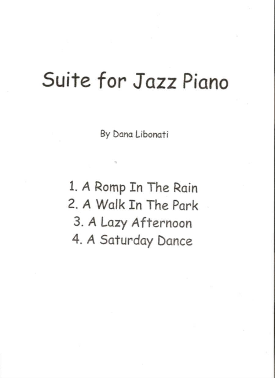 Suite for Jazz Piano - A Romp in the Rain Piano Solo scores gallery preview page 1