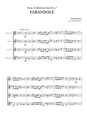 Farandole from "L'Arlesienne Suite No. 2" for Saxophone Quartet