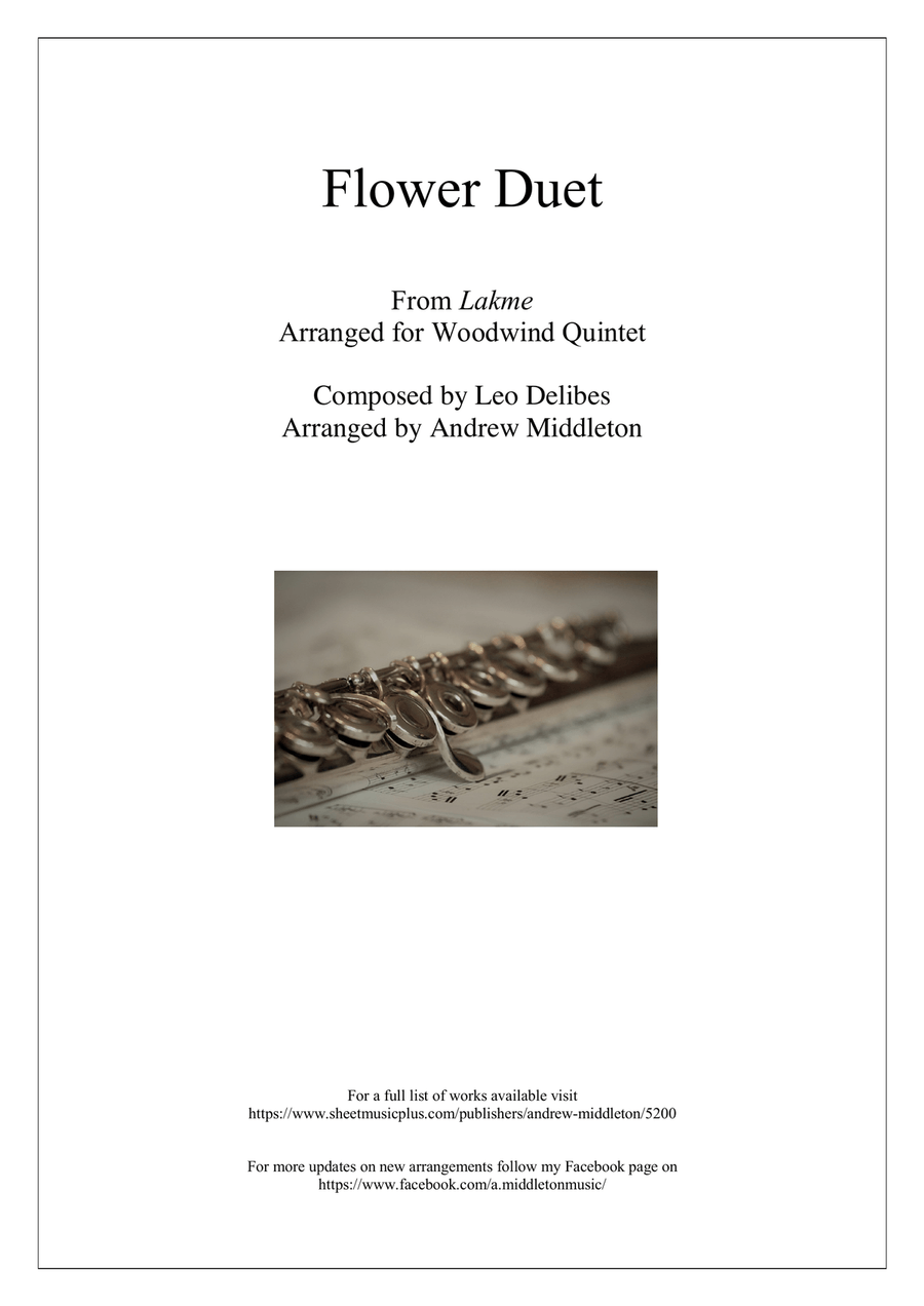 Flower Duet arranged for Flute Duet Flute Duet scores gallery preview page 1
