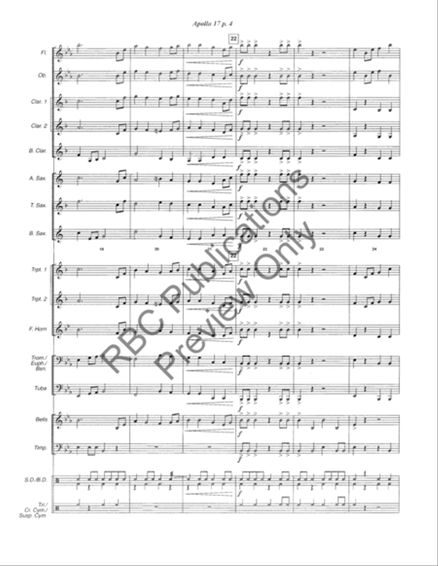 Apollo 17 Concert Band scores gallery preview page 8