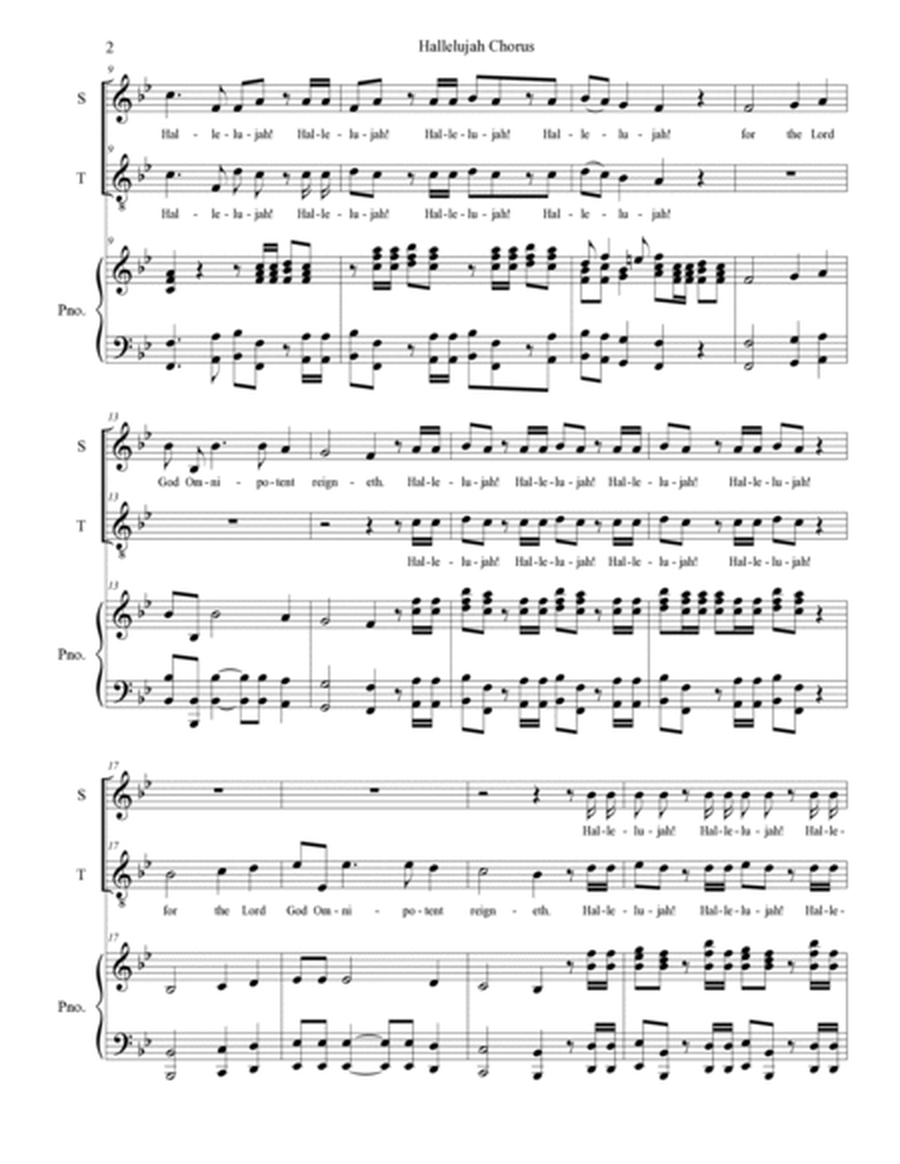 Hallelujah Chorus (2-part choir - (Soprano and Tenor) image number null