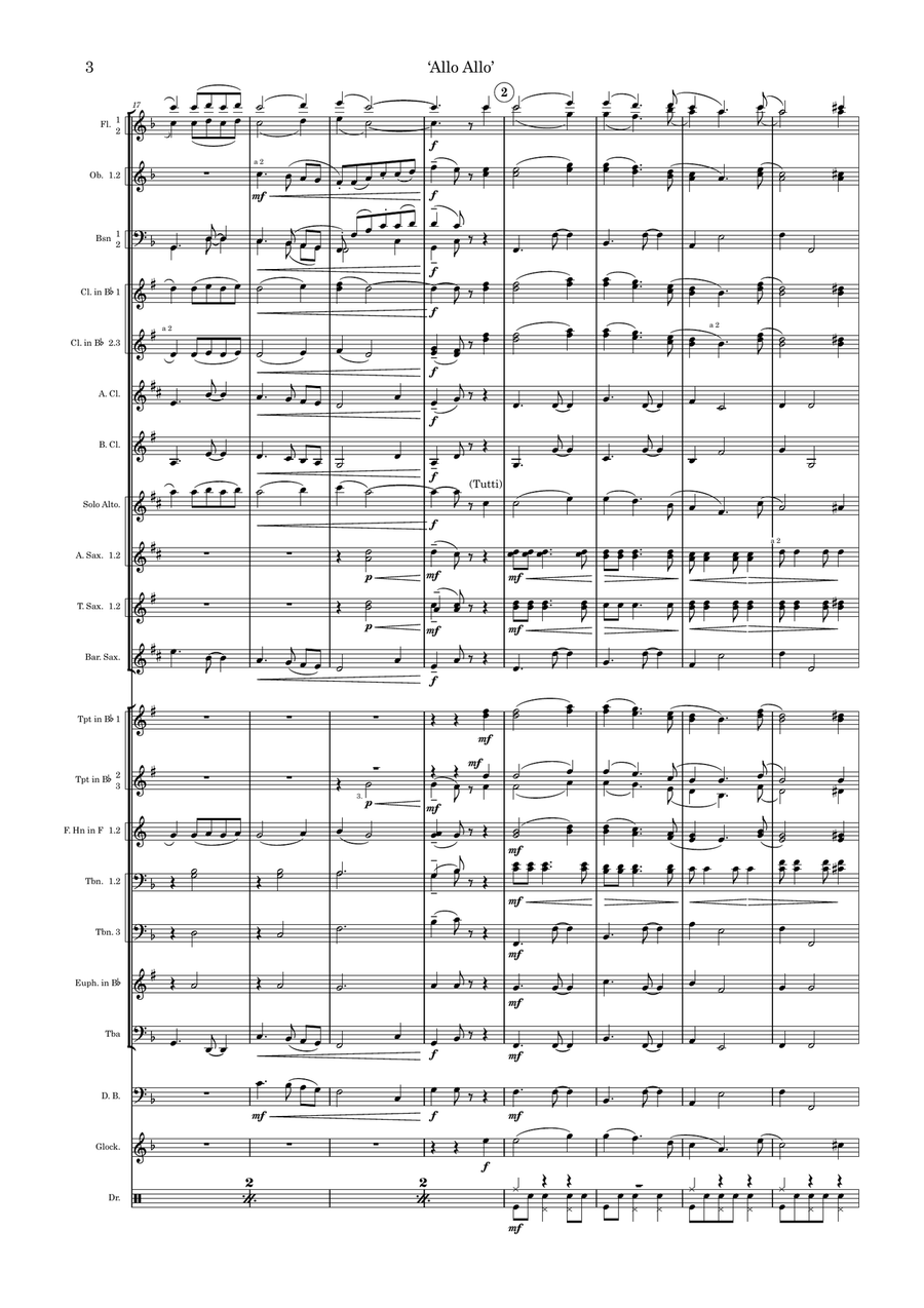 'allo 'allo Concert Band scores gallery preview page 3