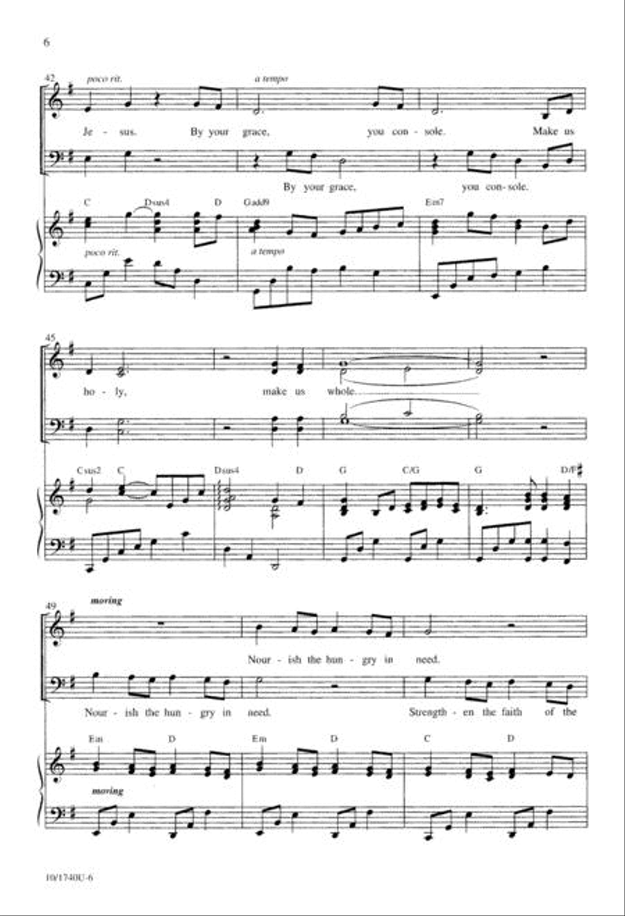 Make Us Holy, Make Us Whole 4-Part scores gallery preview page 6