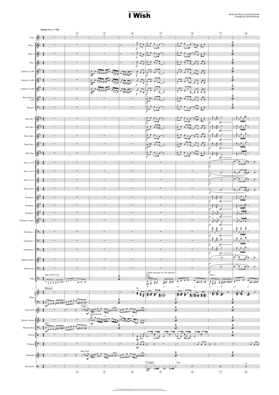 I Wish Concert Band scores gallery preview page 1