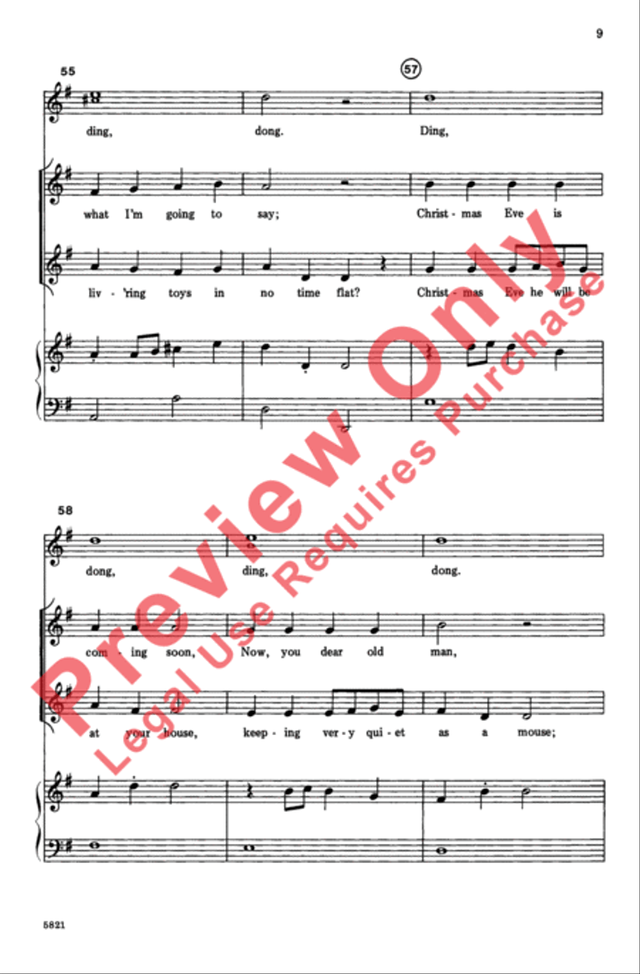 St. Nick at Night (Jolly Old St. Nicholas) 2-Part scores gallery preview page 9